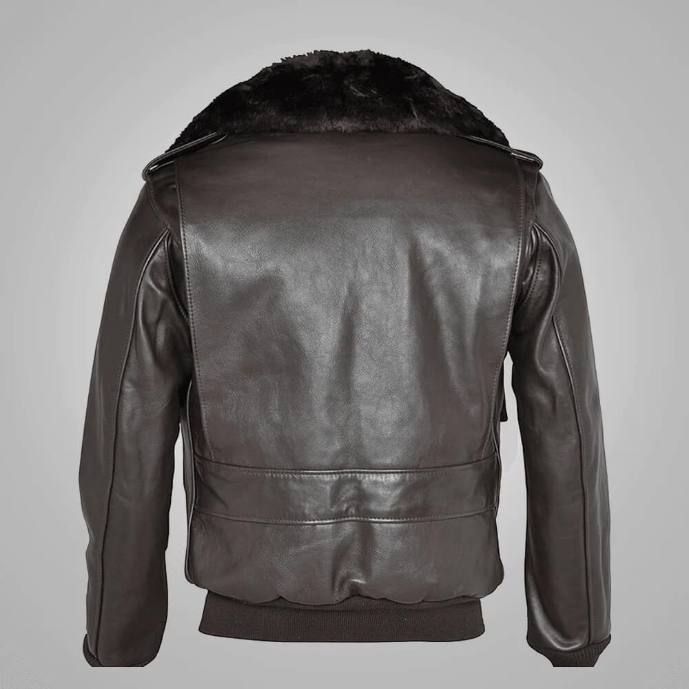 Men's Brown RAF A2 Cowhide Leather Flight Jacket
