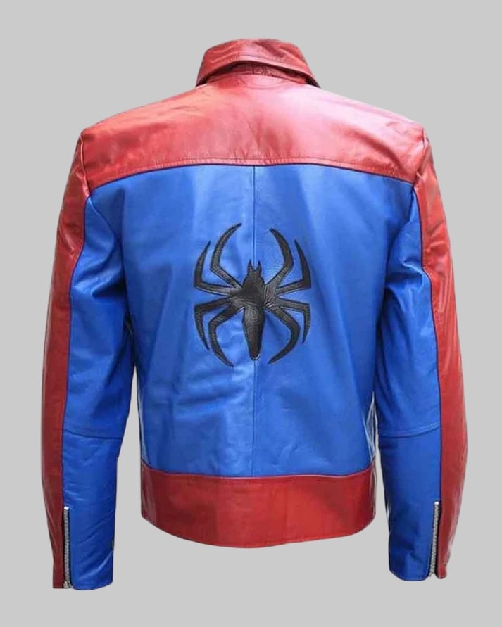 Spider-Man Red and Blue Leather Jacket