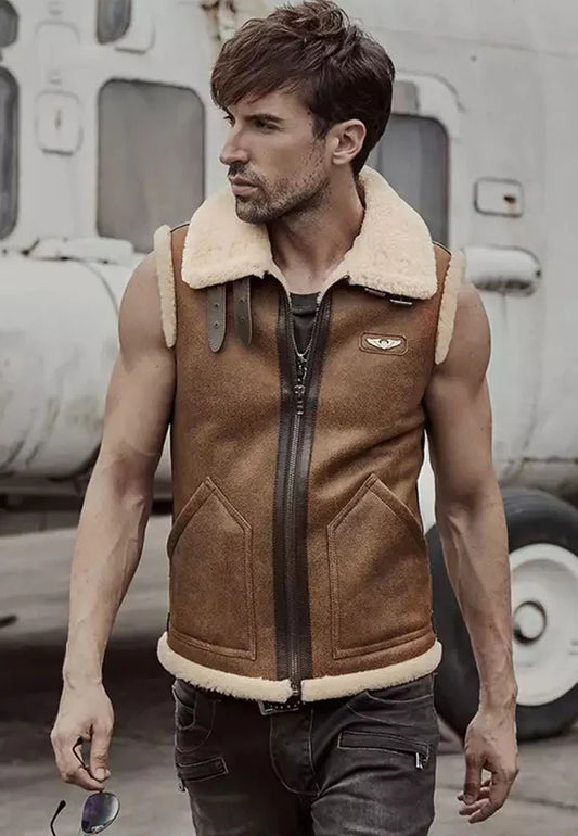 What Are Features Of Men's Shearling Vest?