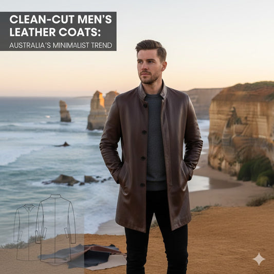 Clean-Cut Men’s Leather Coats: Australia’s Minimalist Trend