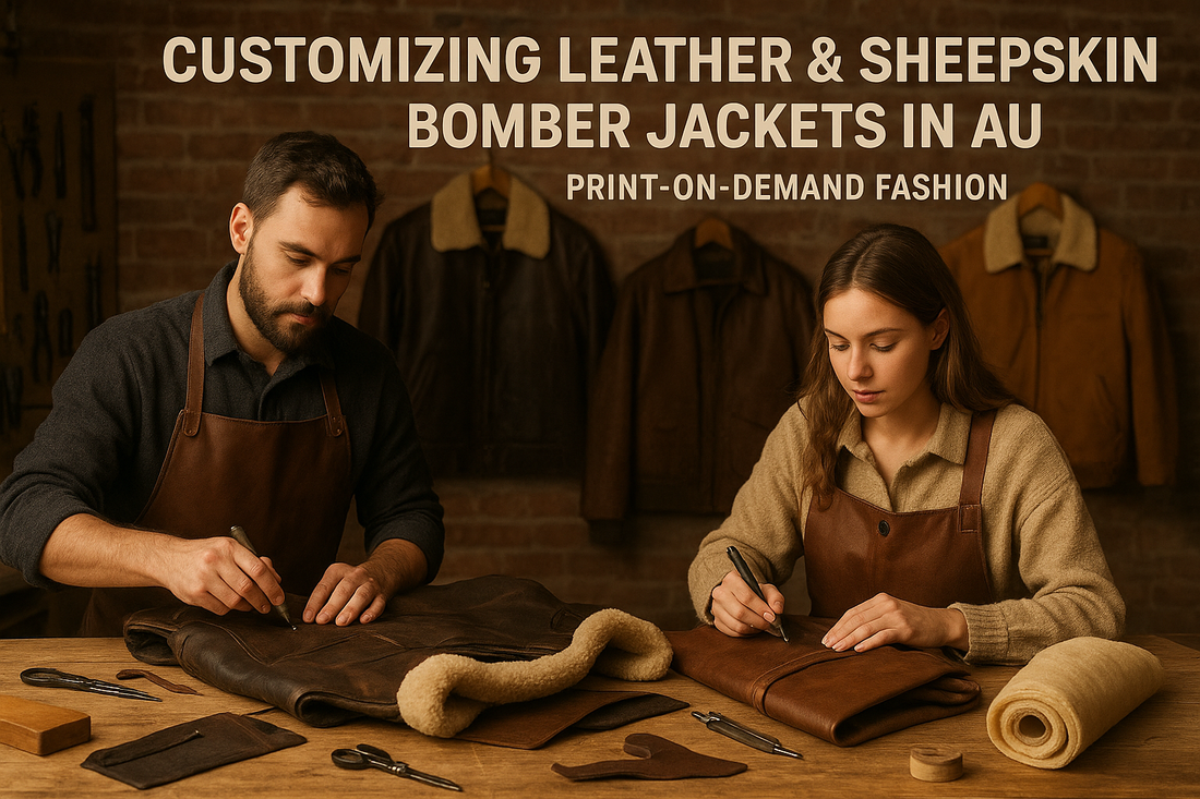 Customizing Leather & Sheepskin Bomber Jackets in AU: Print-on-Demand Fashion 