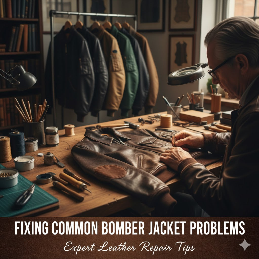 Fixing Common Bomber Jacket Problems: Expert Leather Repair Tips