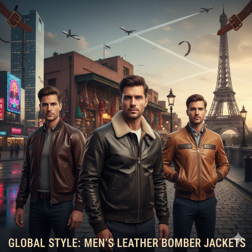 Global Fashion Influence of Men’s Leather Bomber Jackets
