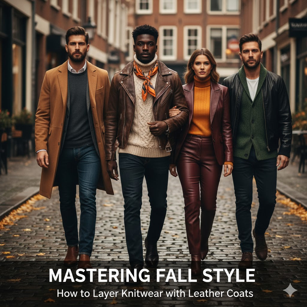 How to Layer Knitwear with Leather Coats: Mastering Fall Style