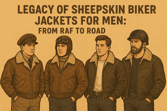 Legacy of Sheepskin Biker Jackets for Men: From RAF to Road