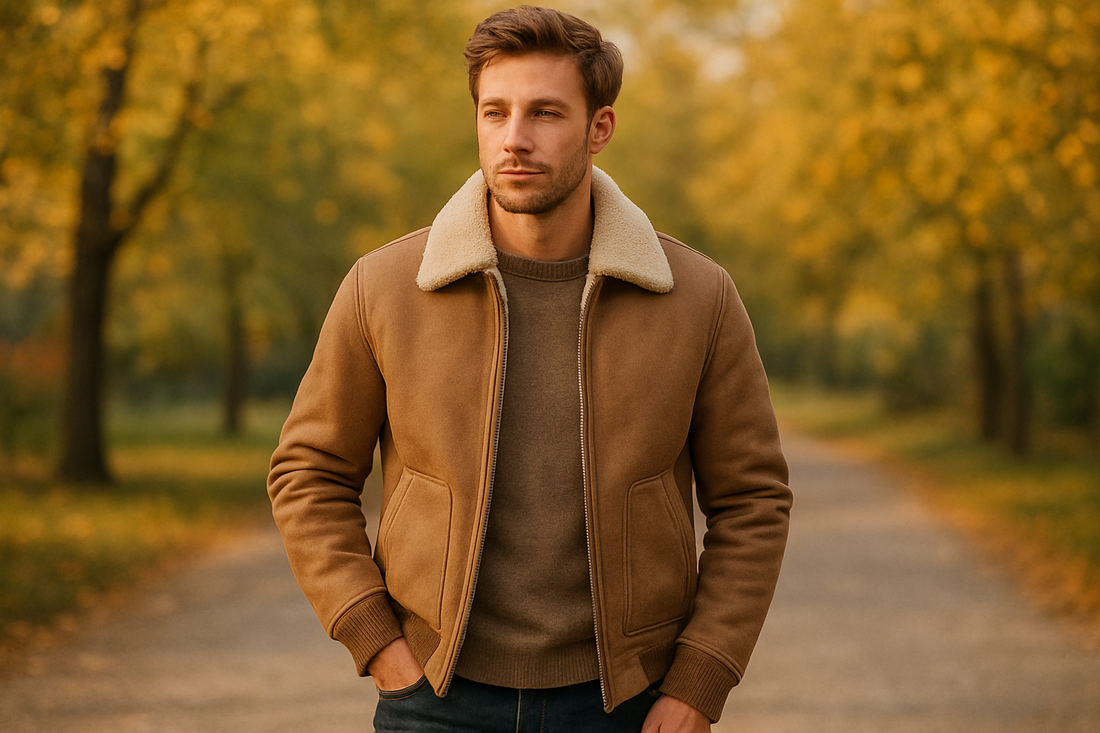 Lightweight Sheepskin Jackets for Men: Perfect for Spring and Autumn Wear