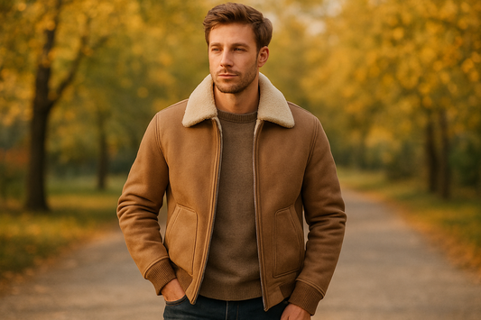 Lightweight Sheepskin Jackets for Men: Perfect for Spring and Autumn Wear