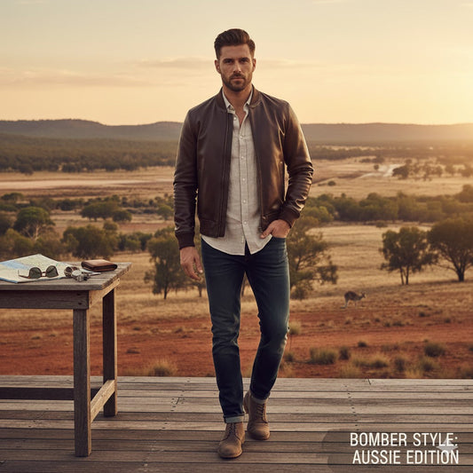 Men’s Leather Bomber Jacket Style Guide for Modern Australian Men