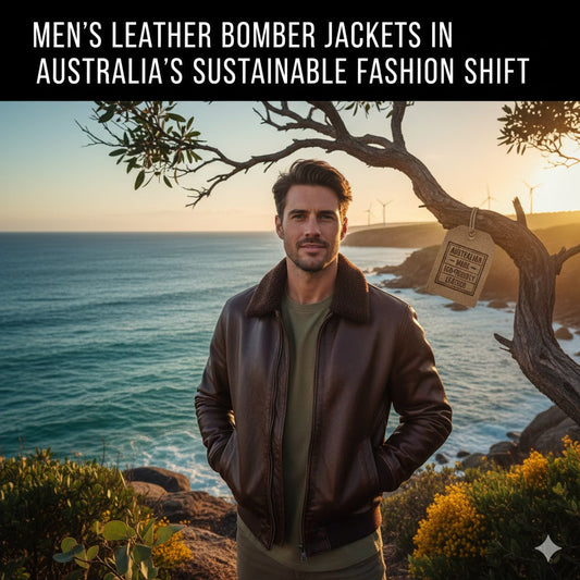 Men’s Leather Bomber Jackets in Australia’s Sustainable Fashion Shift