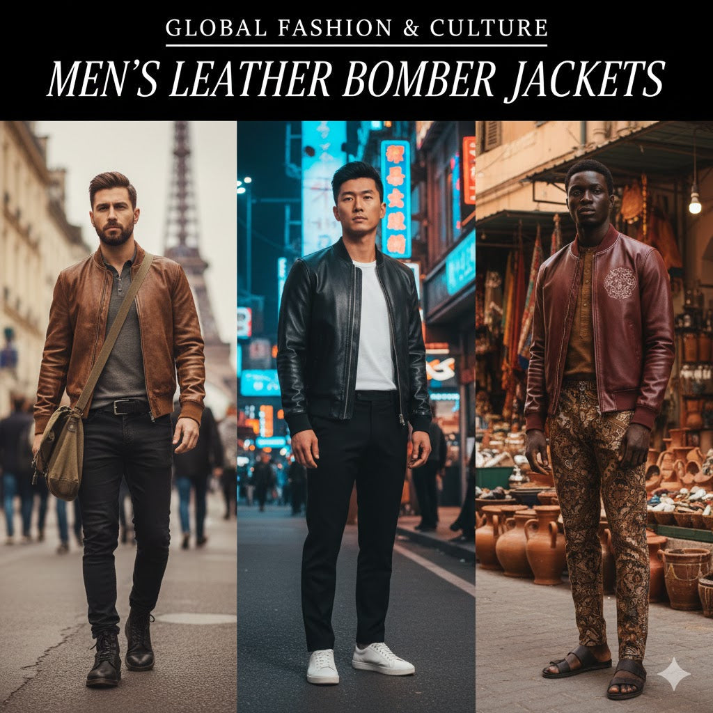 Men’s Leather Bomber Jackets in Global Fashion & Culture