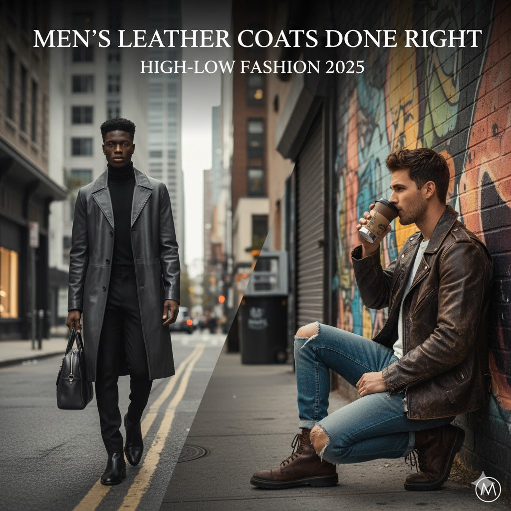 Men’s Leather Coats Done Right: High-Low Fashion 2025