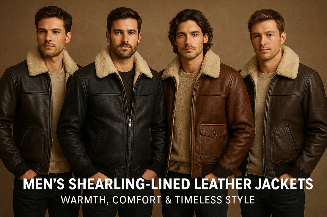 Men’s Shearling-Lined Leather Jackets: Warmth, Comfort & Timeless Style