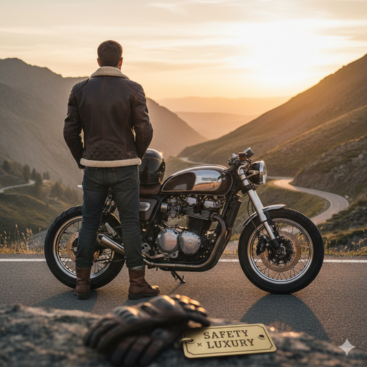 Men’s Sheepskin Leather Motorcycle Jackets: Safety Meets Luxury