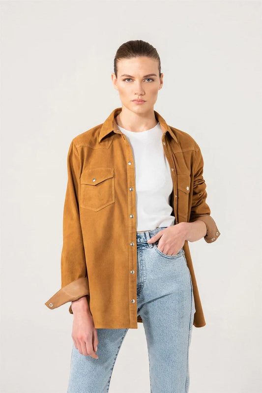 What Are Features Of Women's Leather Shirt?