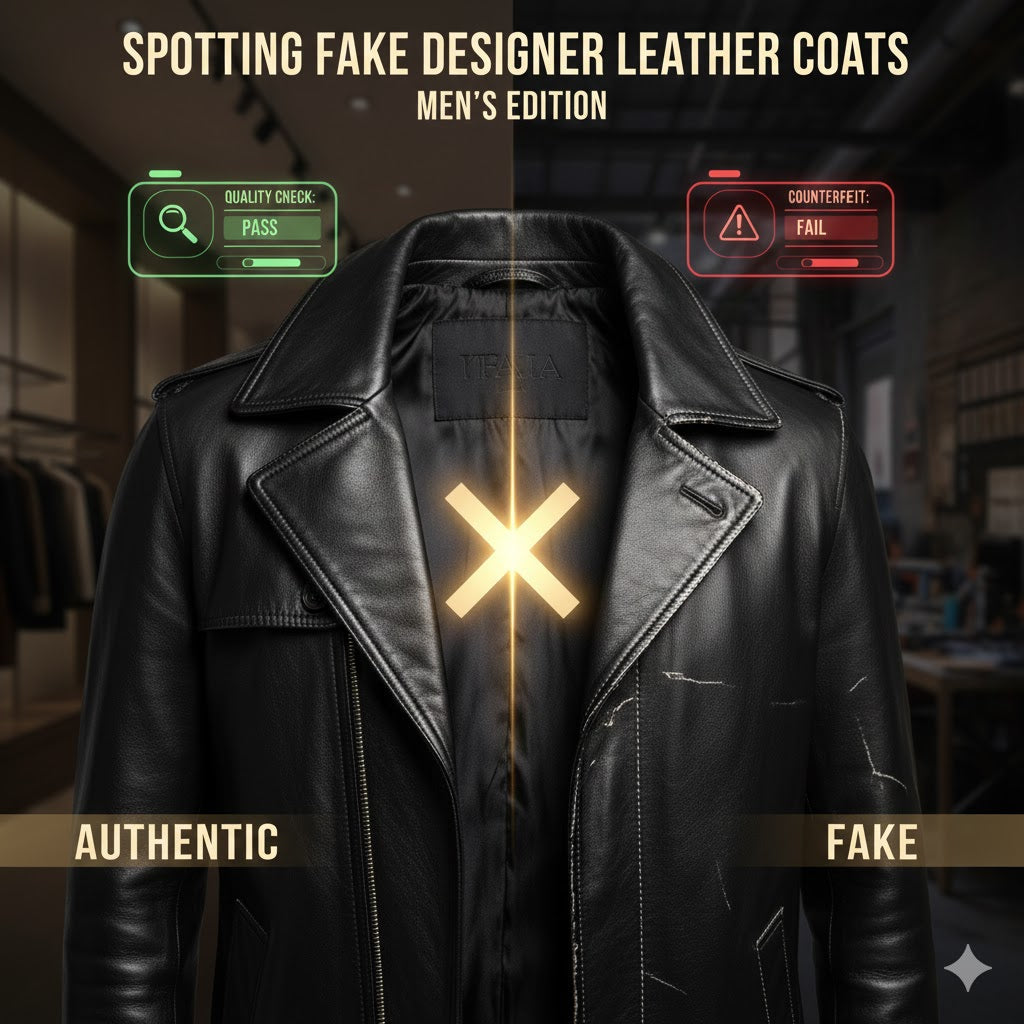 Spotting Fake Designer Leather Coats for Men