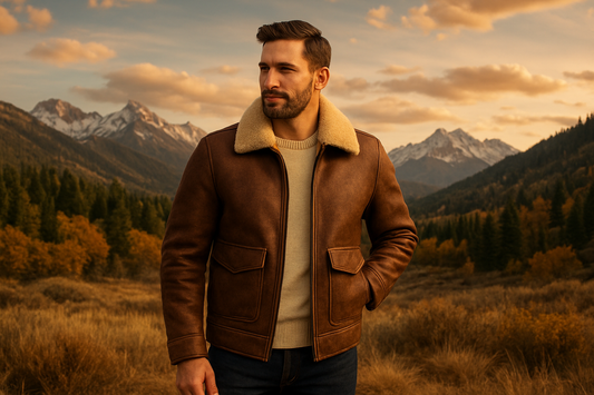 Styling Brown Sheepskin Jackets for Men: Classic & Modern