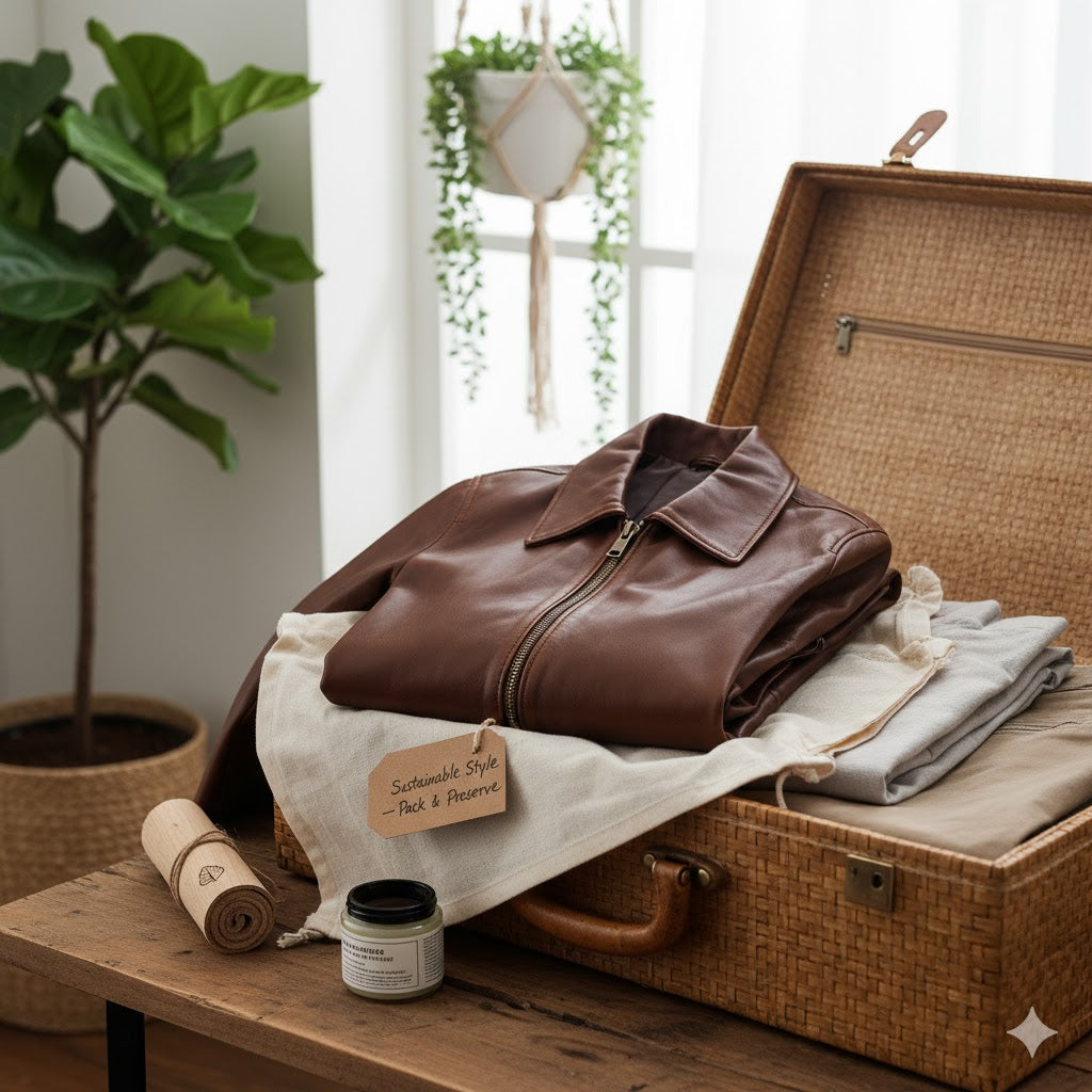 Sustainable Leather Jacket Packing & Storage Tips