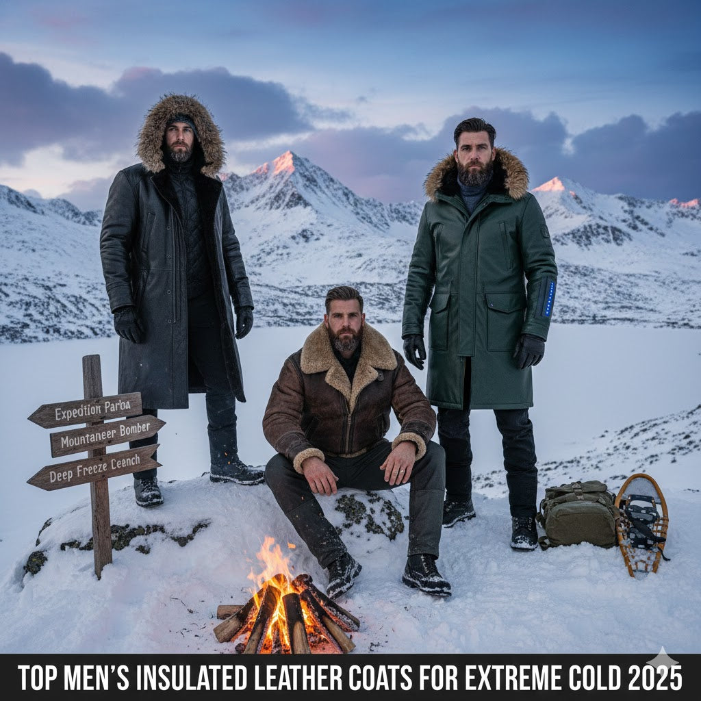 Top Men’s Insulated Leather Coats for Extreme Cold 2025