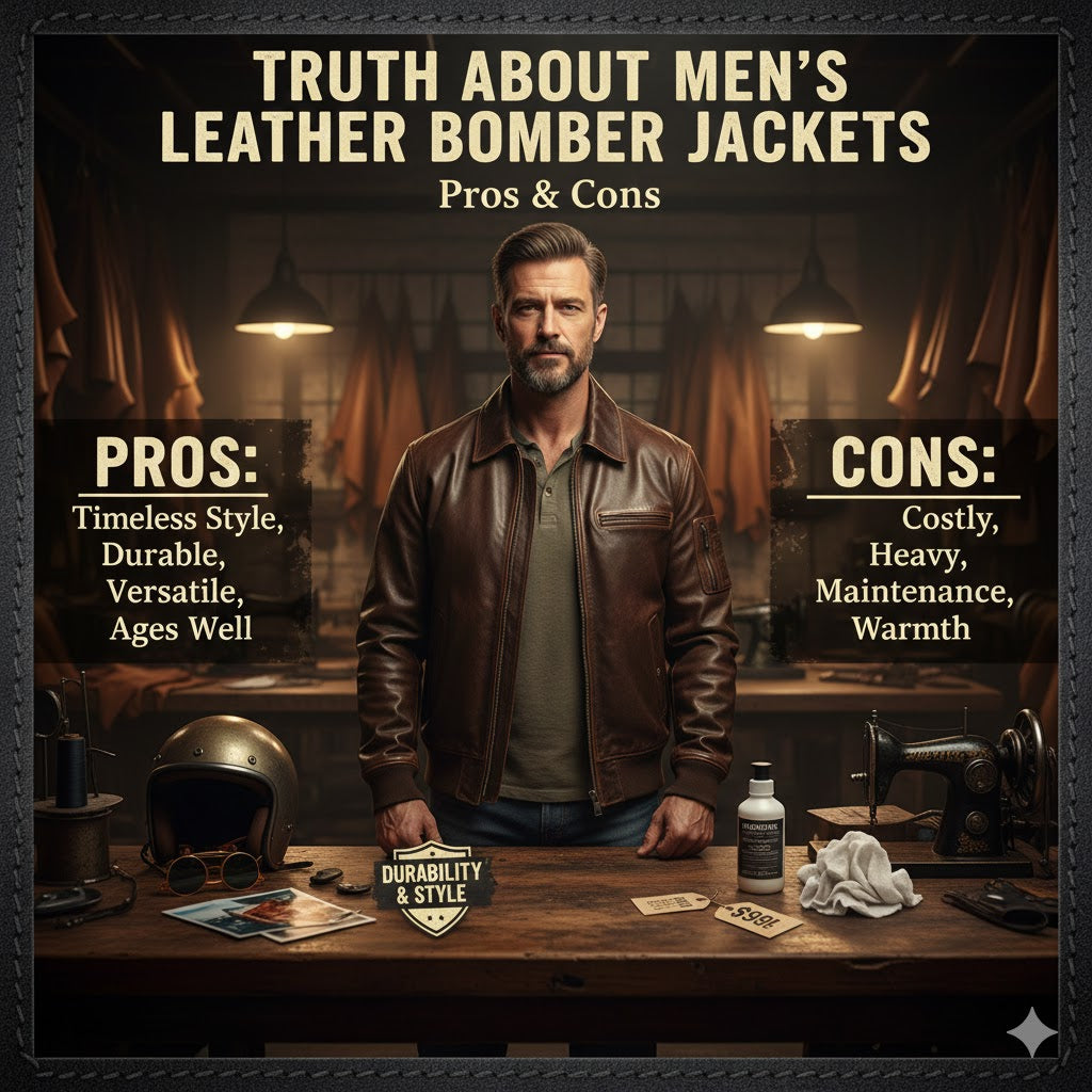 Truth About Men’s Leather Bomber Jackets: Pros & Cons