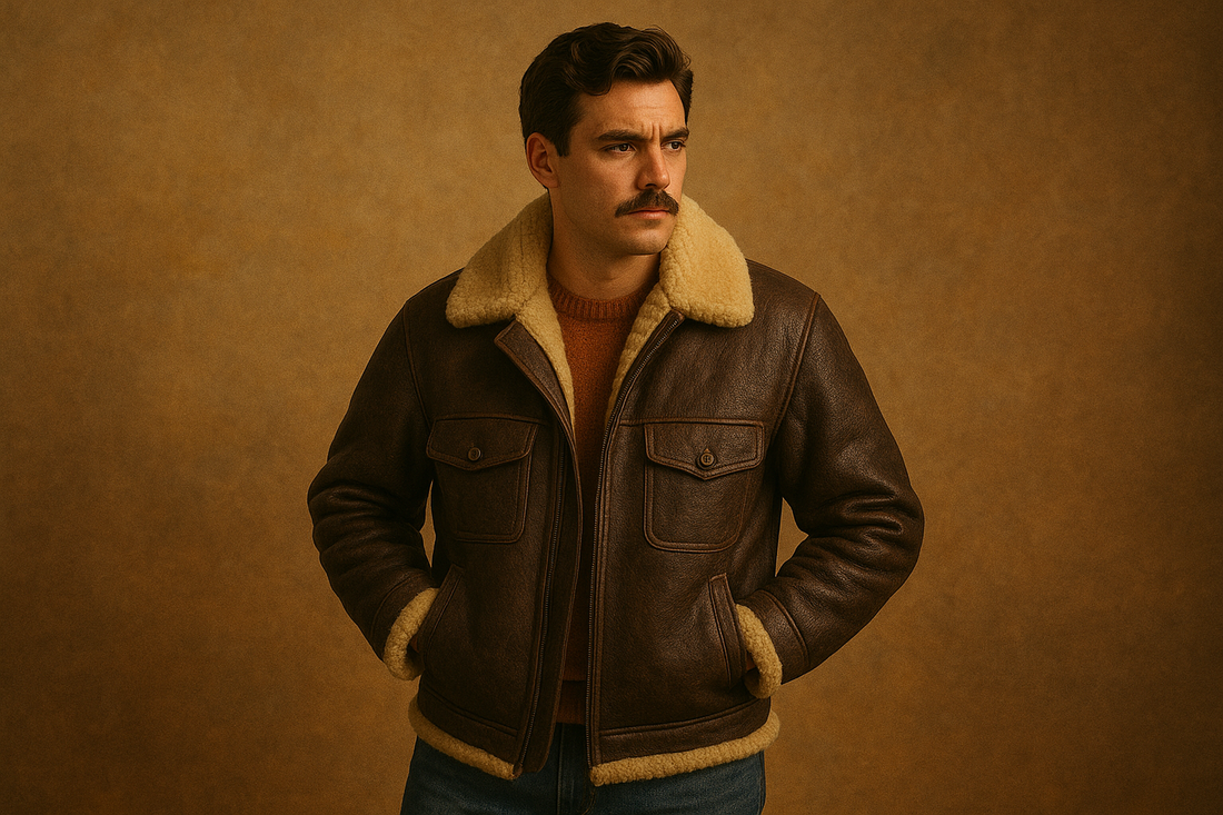 Vintage Sheepskin Jackets for Men: Retro Styles from the 50s to 80s Reimagined