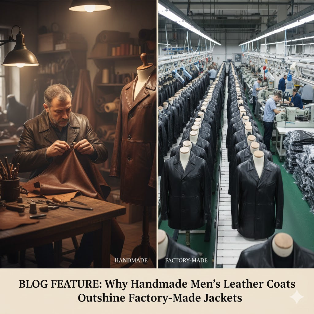 Why Handmade Men’s Leather Coats Outshine Factory-Made Jackets