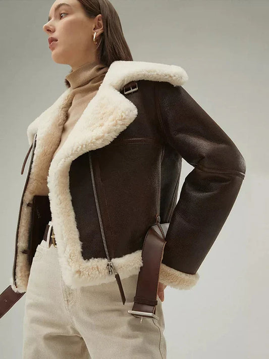 What Are Features Of Women's Shearling Leather Jacket?