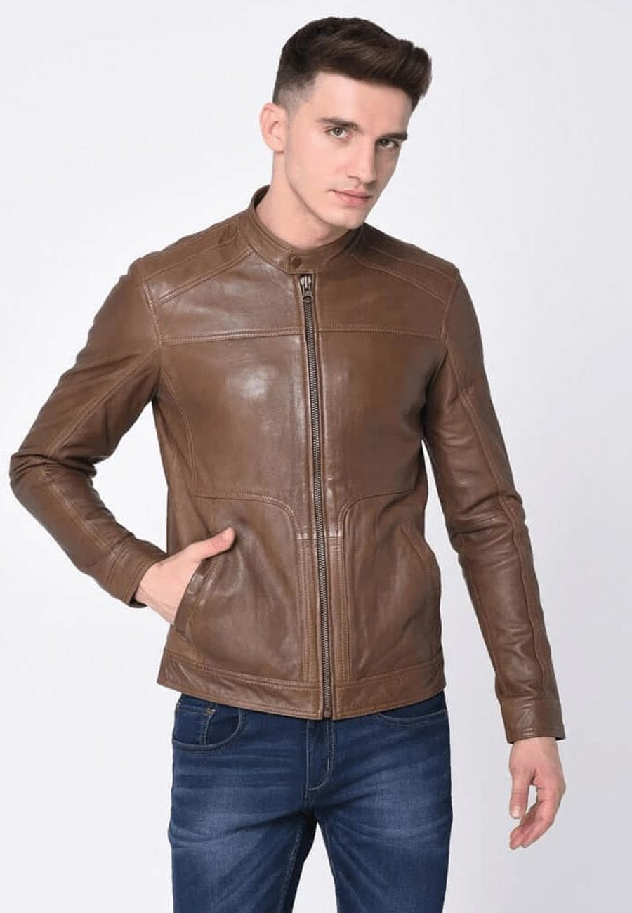 Men’s Brown Sheepskin Leather Jacket