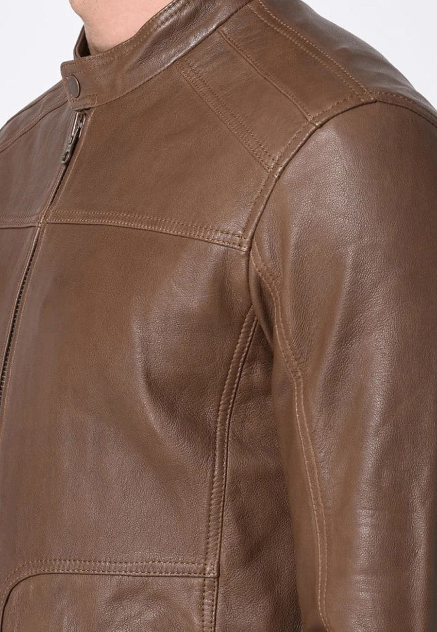 Men’s Brown Sheepskin Leather Jacket