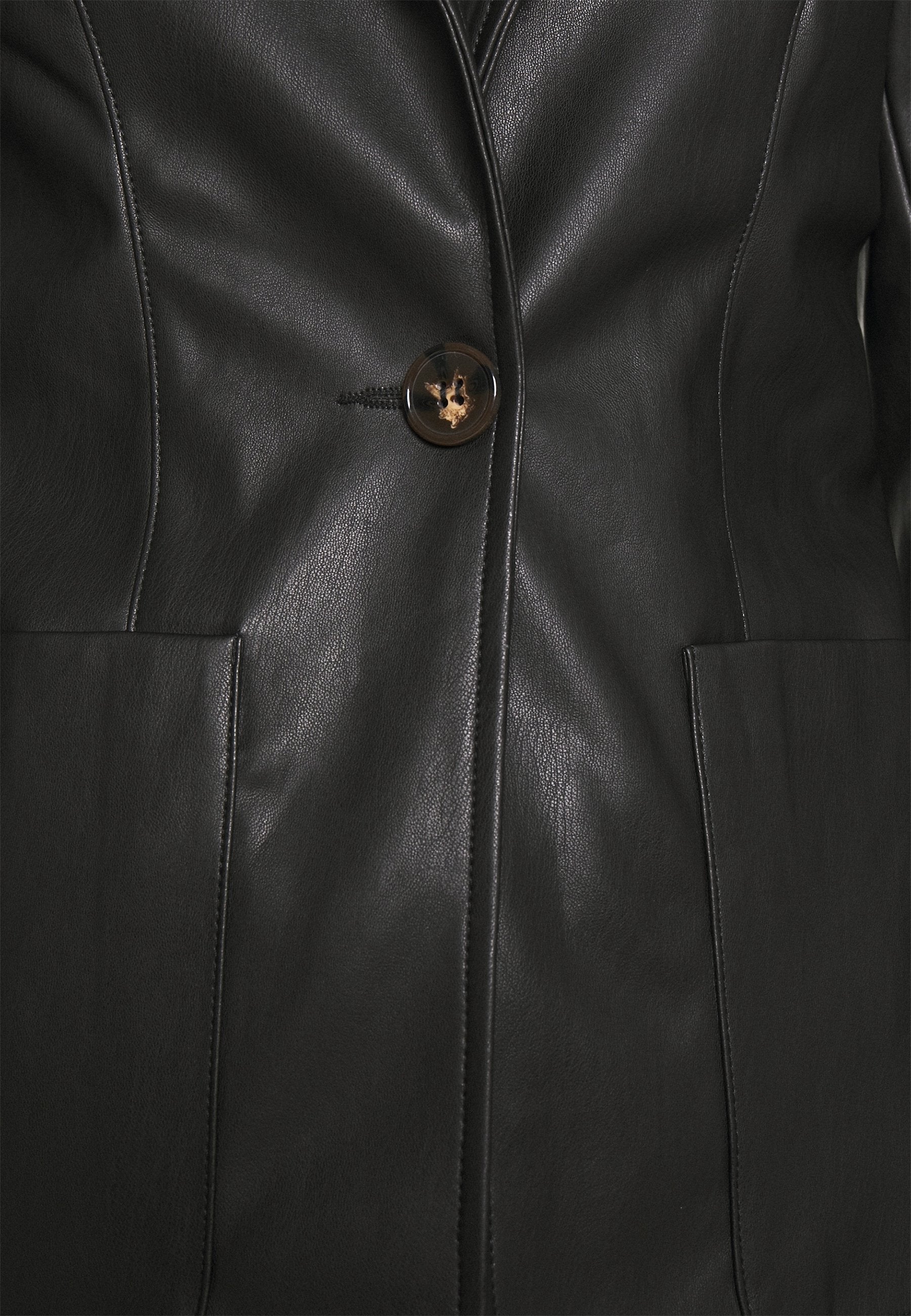 Women’s Black Leather Blazer