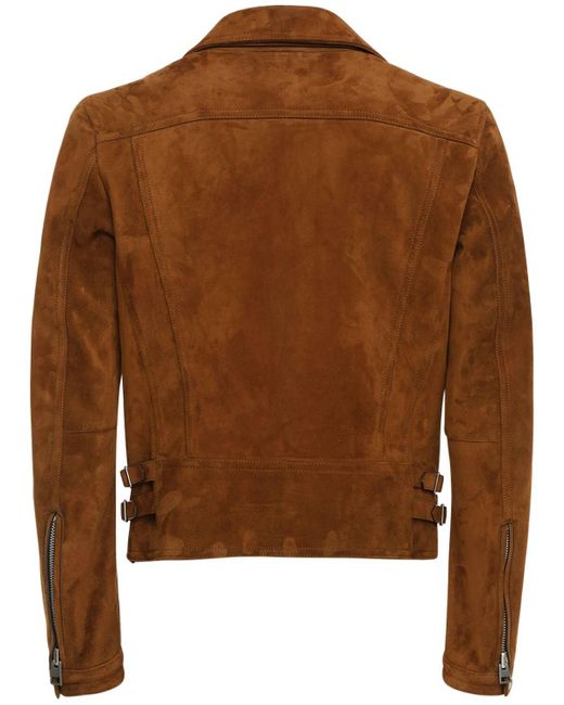 Men’s Tan Brown Leather Biker Jacket