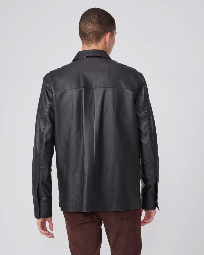 Men’s Black Classic Genuine Leather Shirt