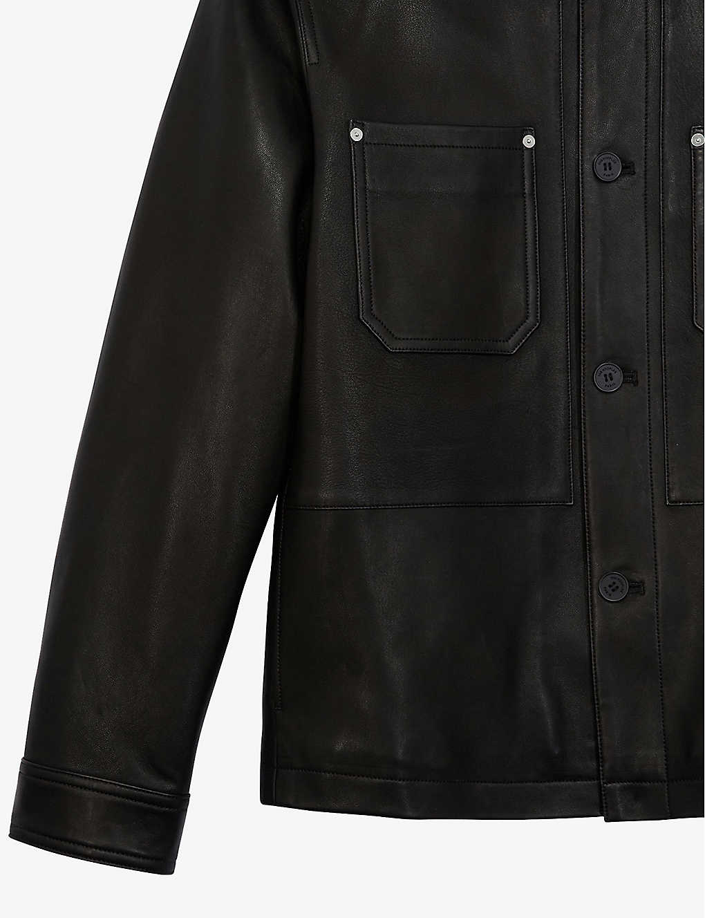 Men’s Black Leather Shirt