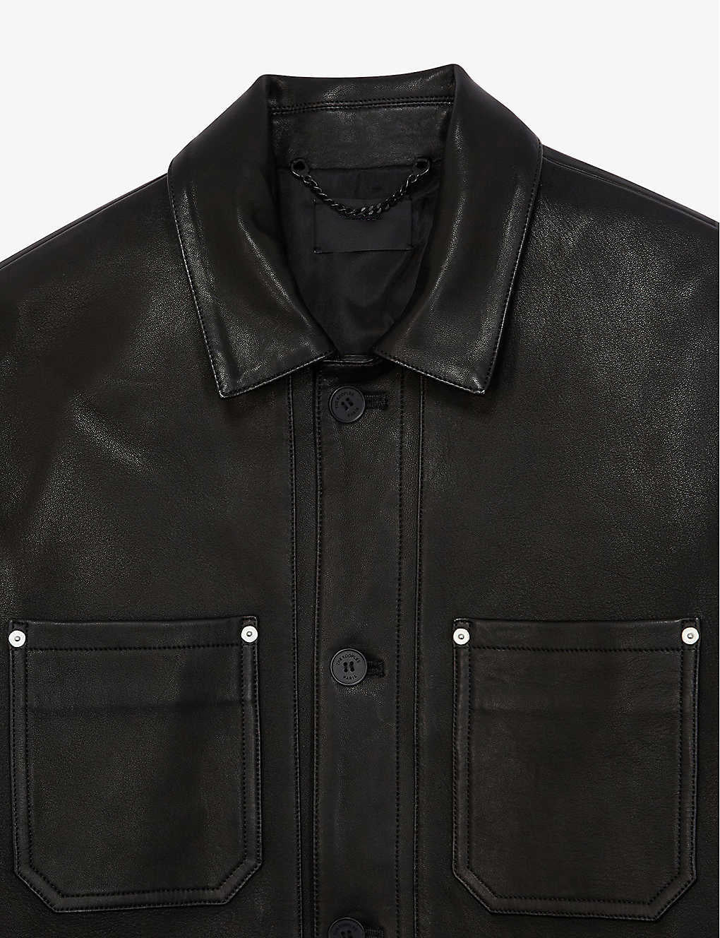 Men’s Black Leather Shirt