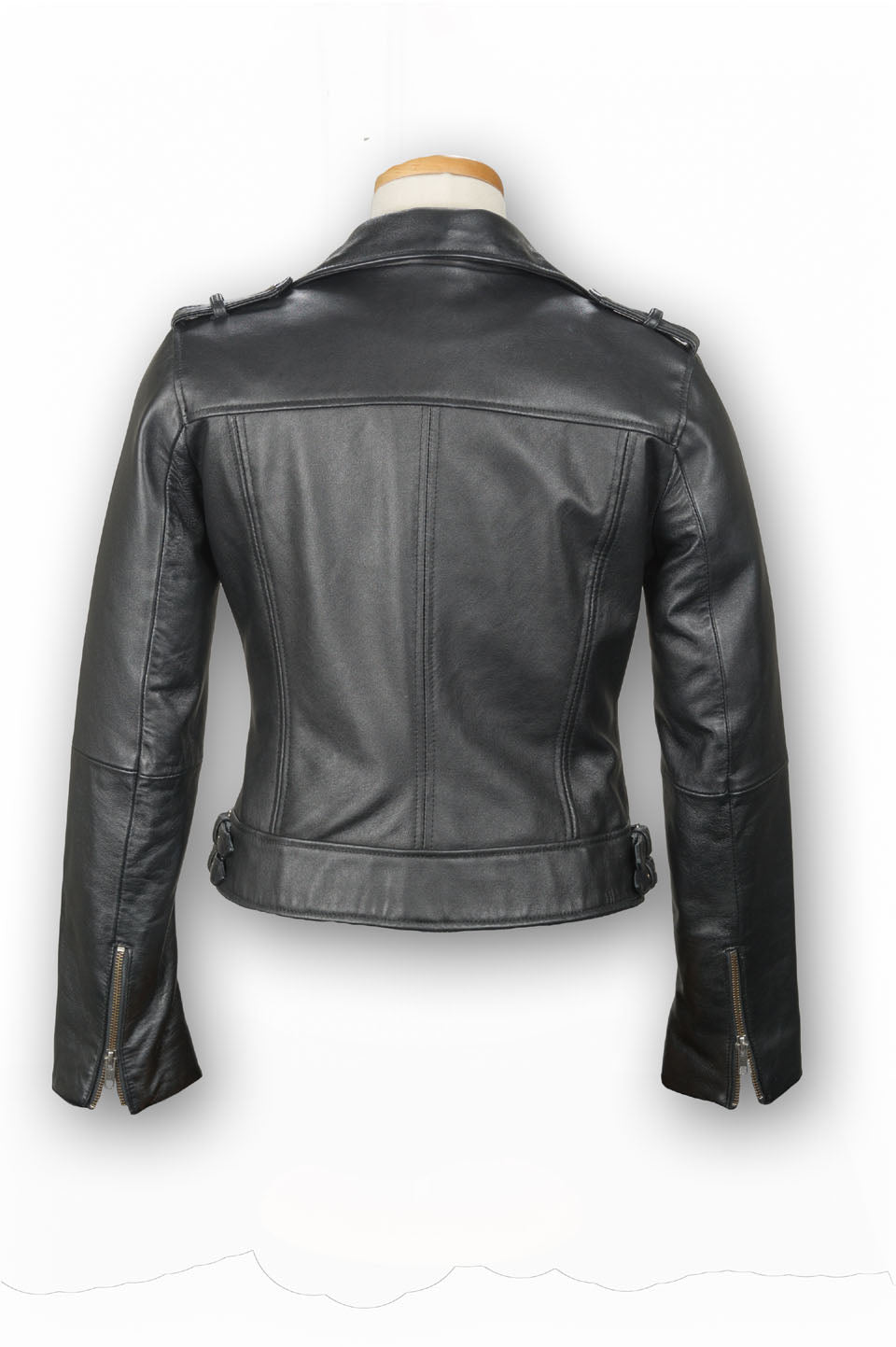 Women’s Black Leather Biker Jacket