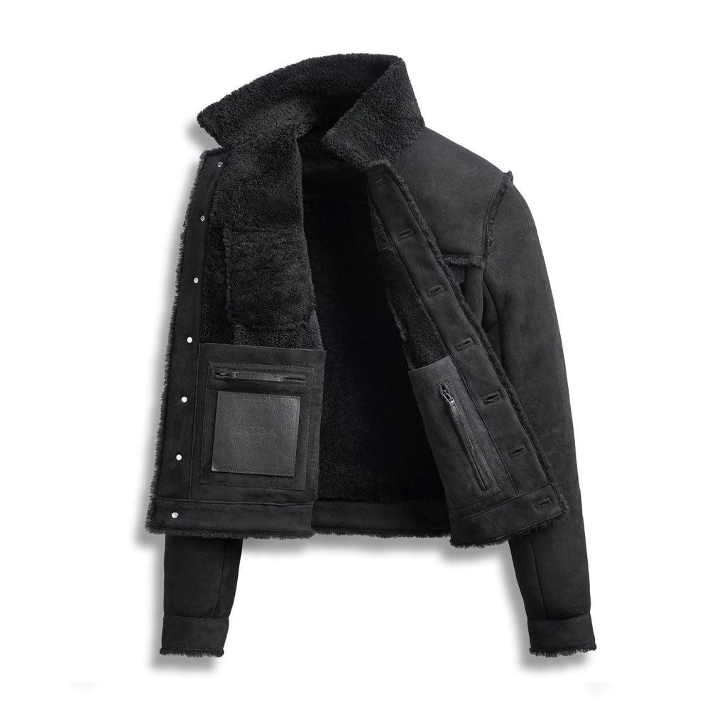 Men's Classic Style Shearling Leather Jacket