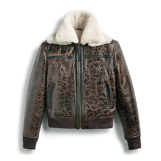 Men's Shearling RAF Aviator Bomber Leather Jacket