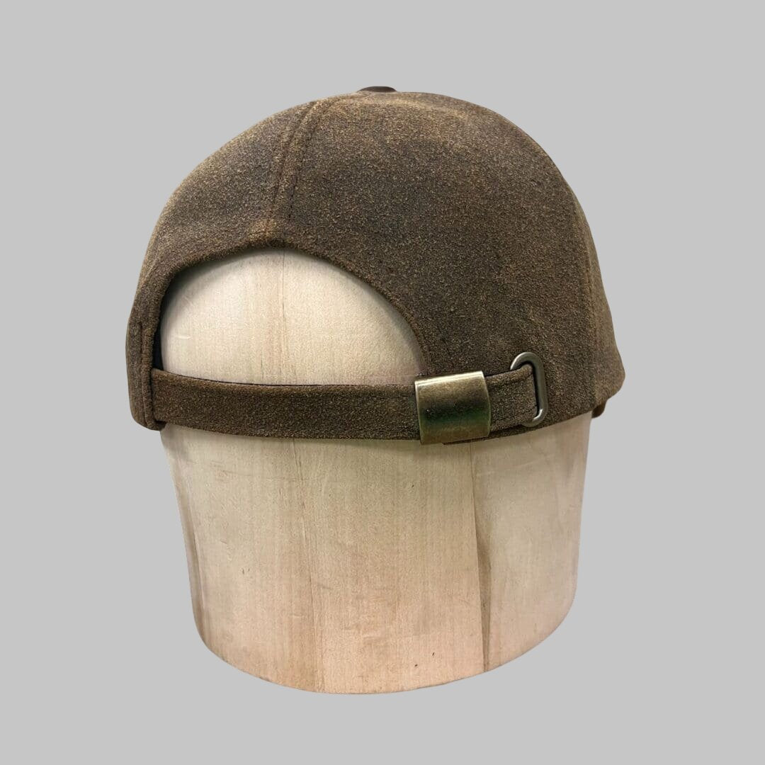 Men Distressed Brown Real Leather Baseball Cap
