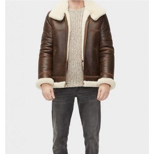 Men's Aviator Shearling Leather Jacket - Sheepskin Outerwear