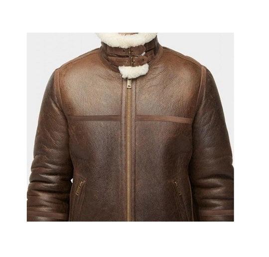 Men's Aviator Shearling Leather Jacket - Sheepskin Outerwear