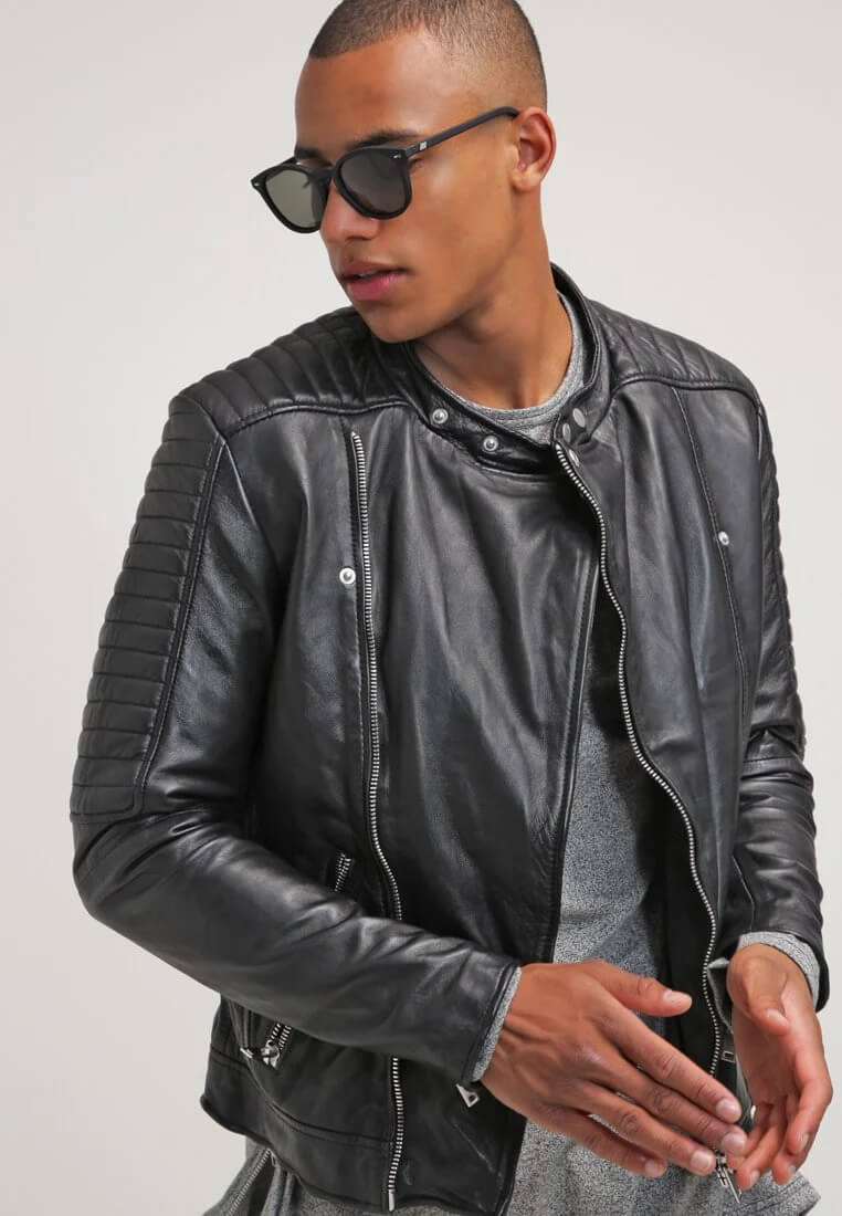 Black Quilted Leather Biker Jacket Glory Store Australia