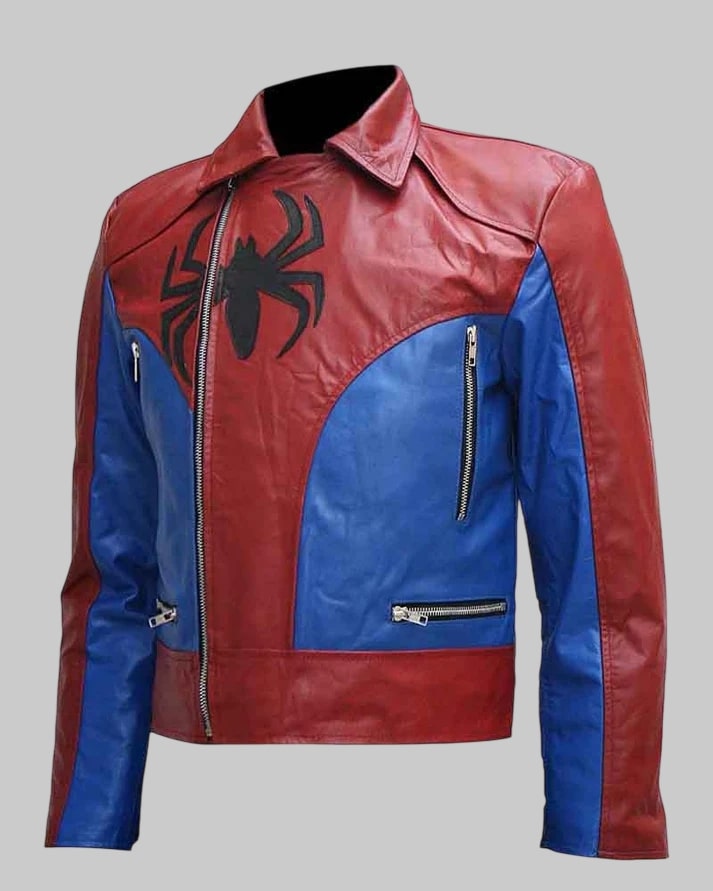 Spider-Man Red and Blue Leather Jacket