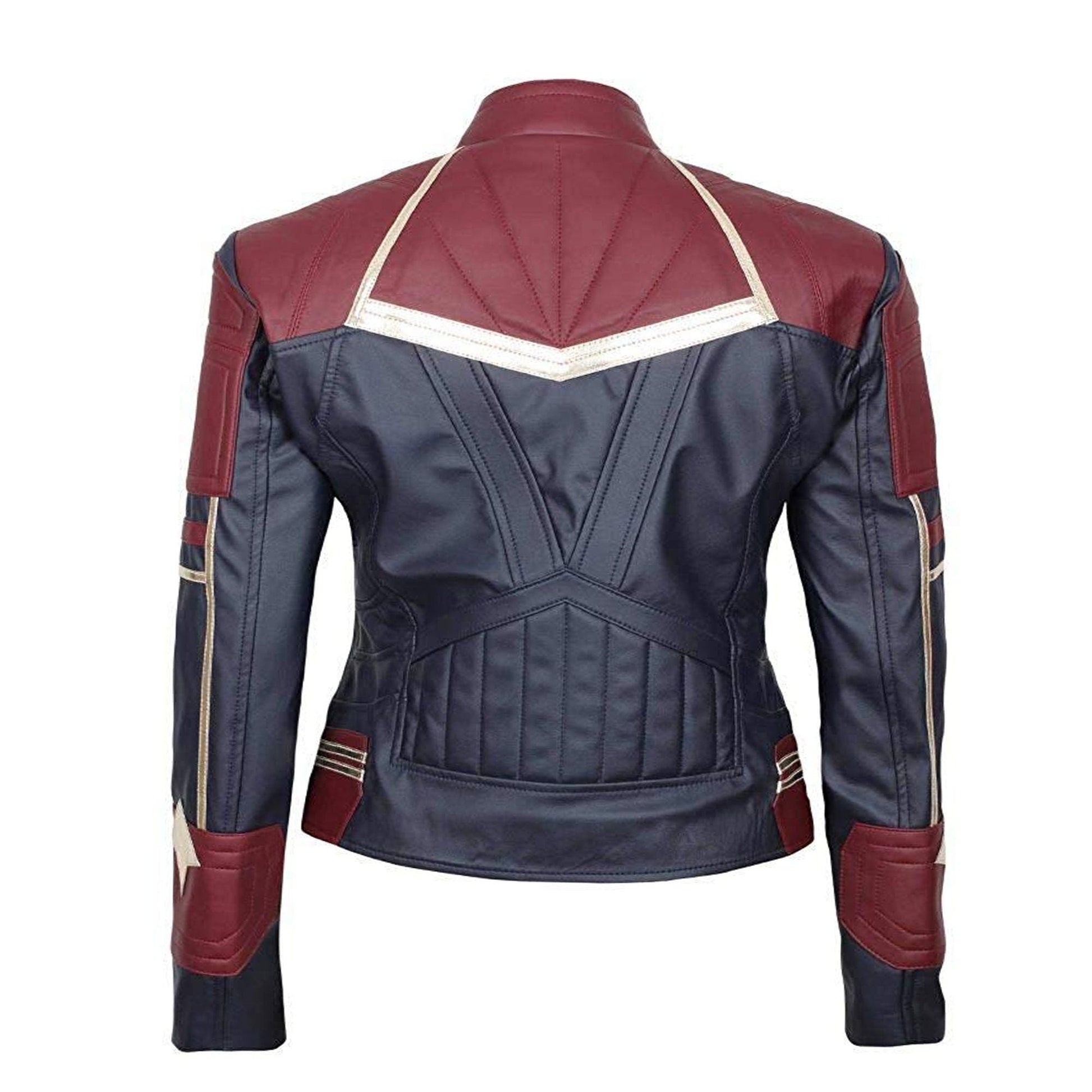Women Biker Motorcycle Miss Marvell Cosplay Costume Leather jacket