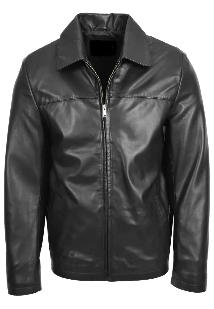 Men’s Black Leather Classic Jacket