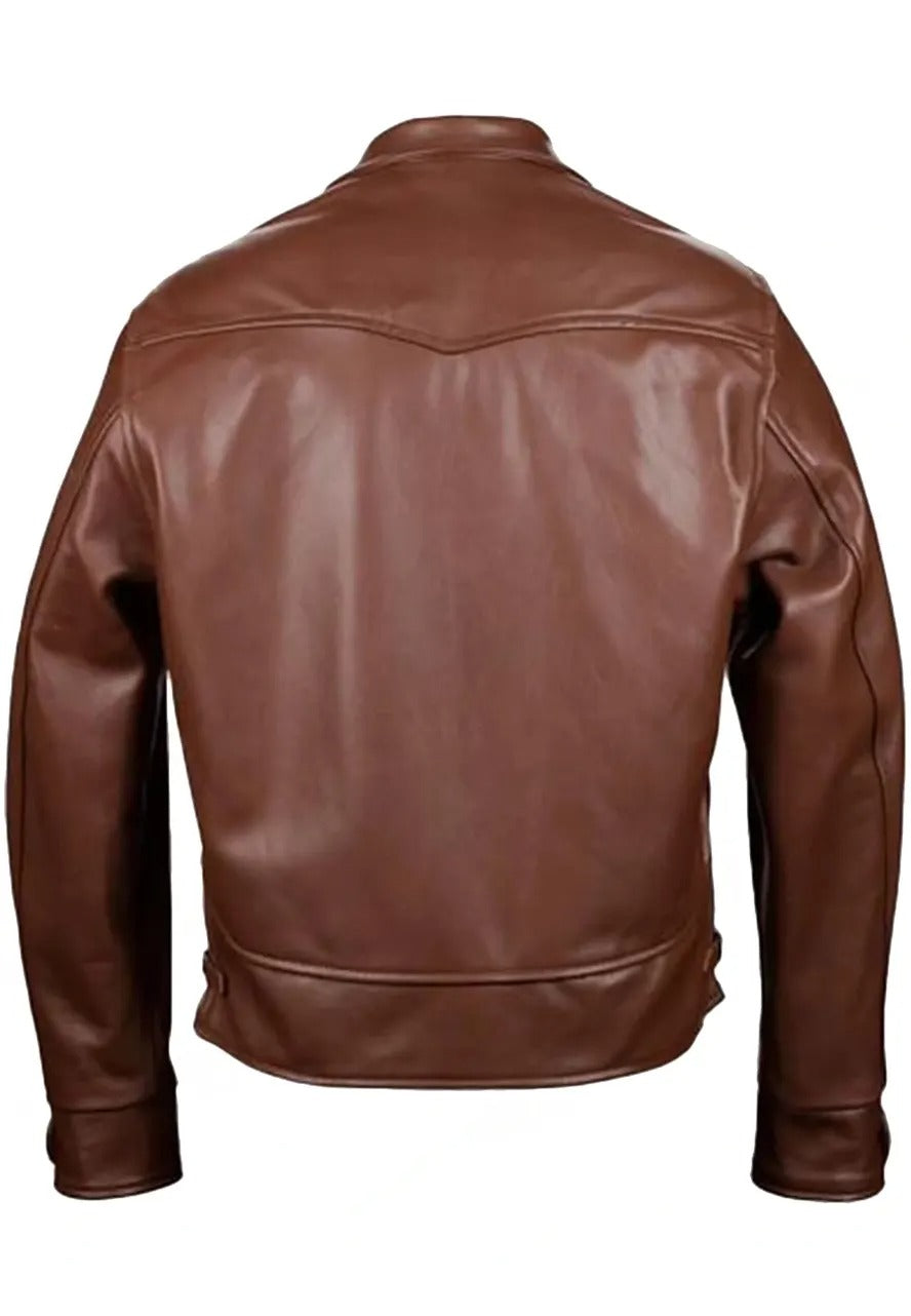 Men’s Brown Leather Jacket – Timeless & Versatile