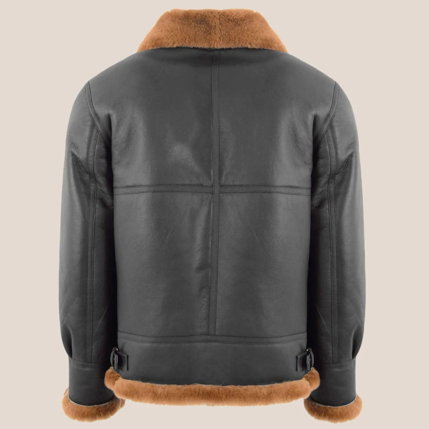 Men's Brown Ginger Classic B3 Sheepskin Jacket