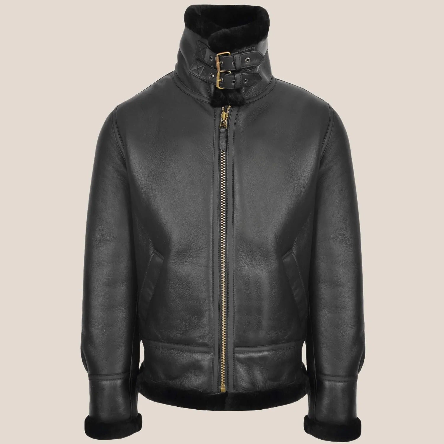 Men's Classic B3 Sheepskin Jacket Black