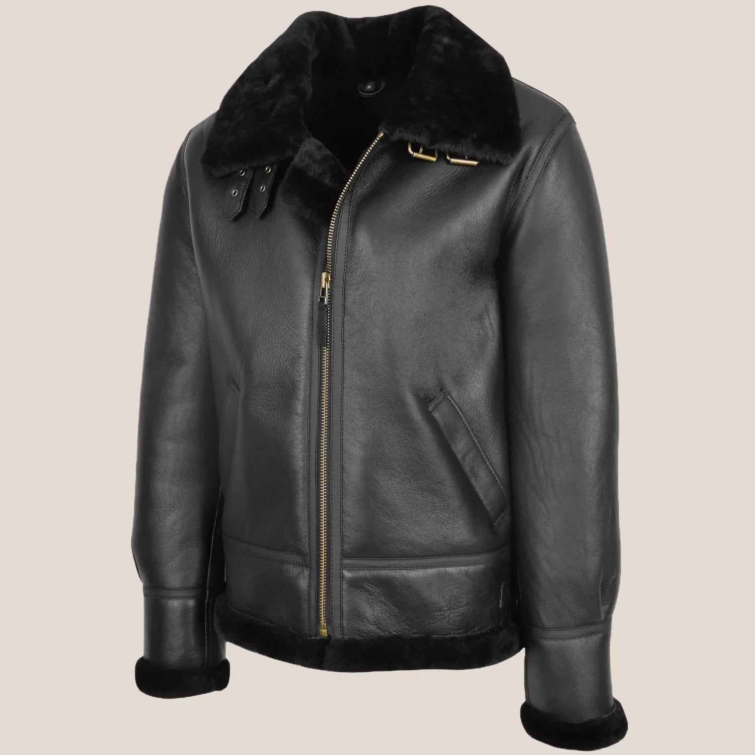 Men's Classic B3 Sheepskin Jacket Black