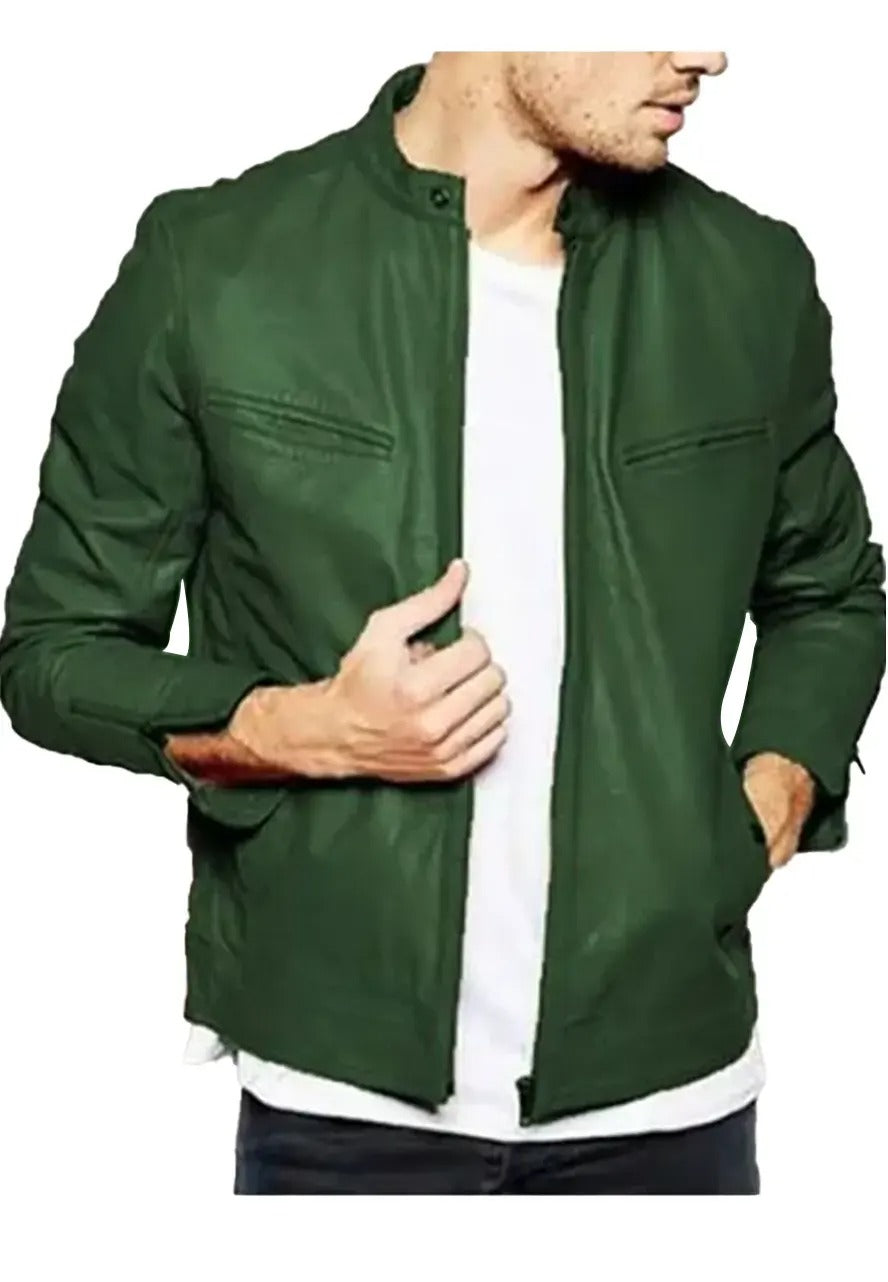 Men’s Green Leather Jacket – Stylish & Versatile Outerwear