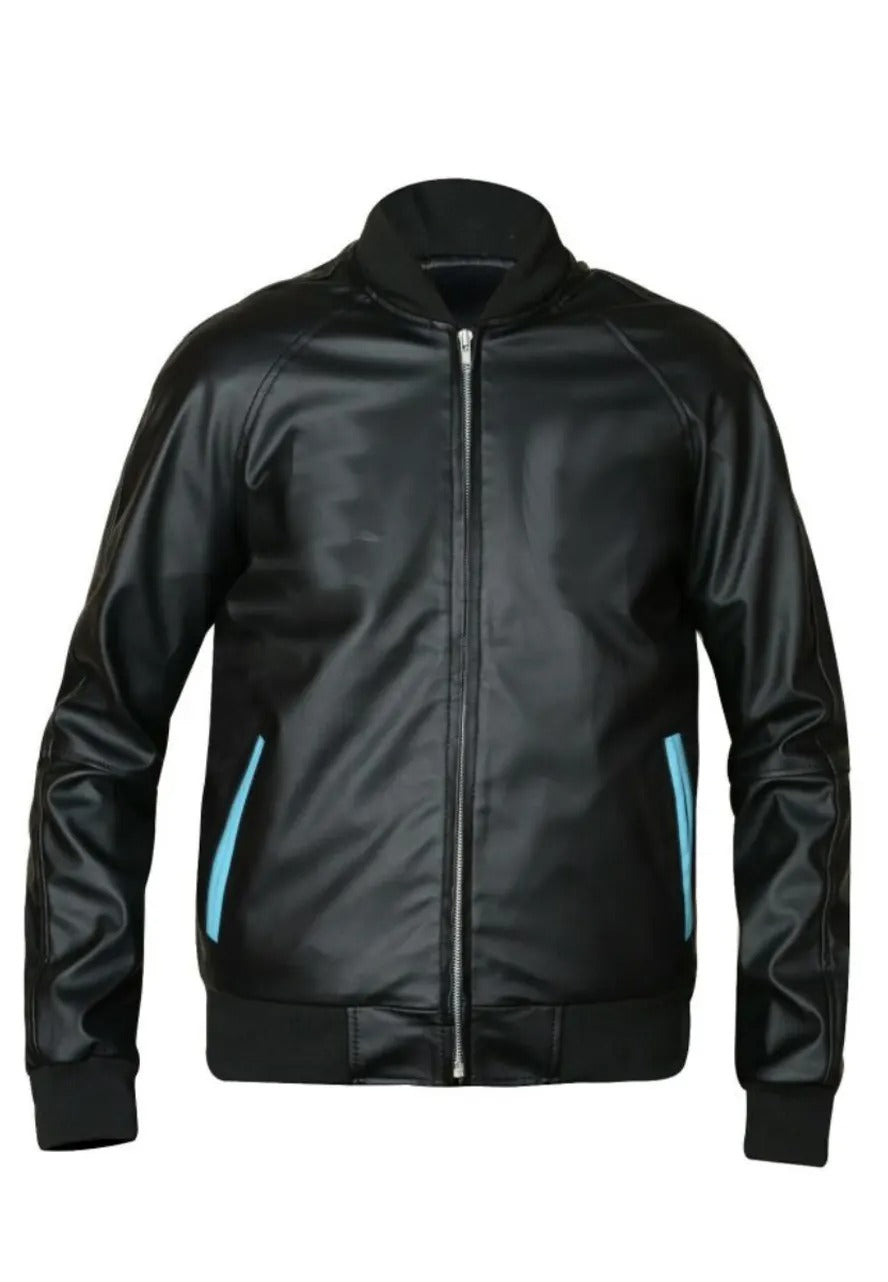 Men’s Iconic Black Bomber Leather Jacket – Classic & Timeless