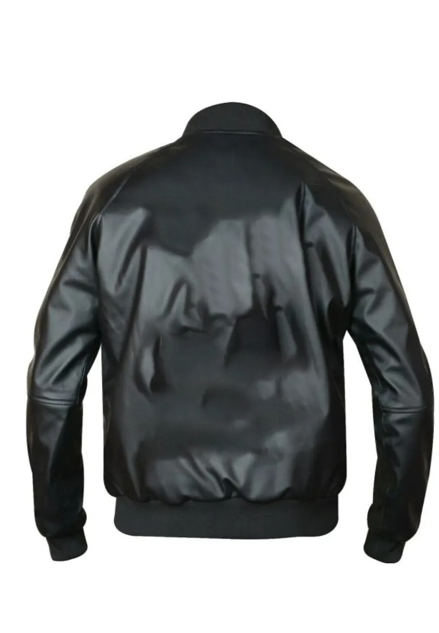 Men’s Iconic Black Bomber Leather Jacket – Classic & Timeless